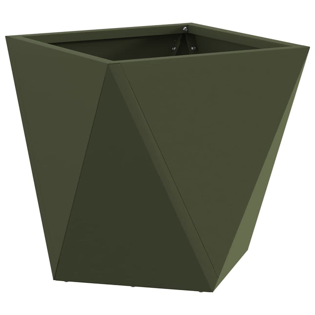 Plantekasse Oliven grøn 30 x 30 x 30 cm Stål