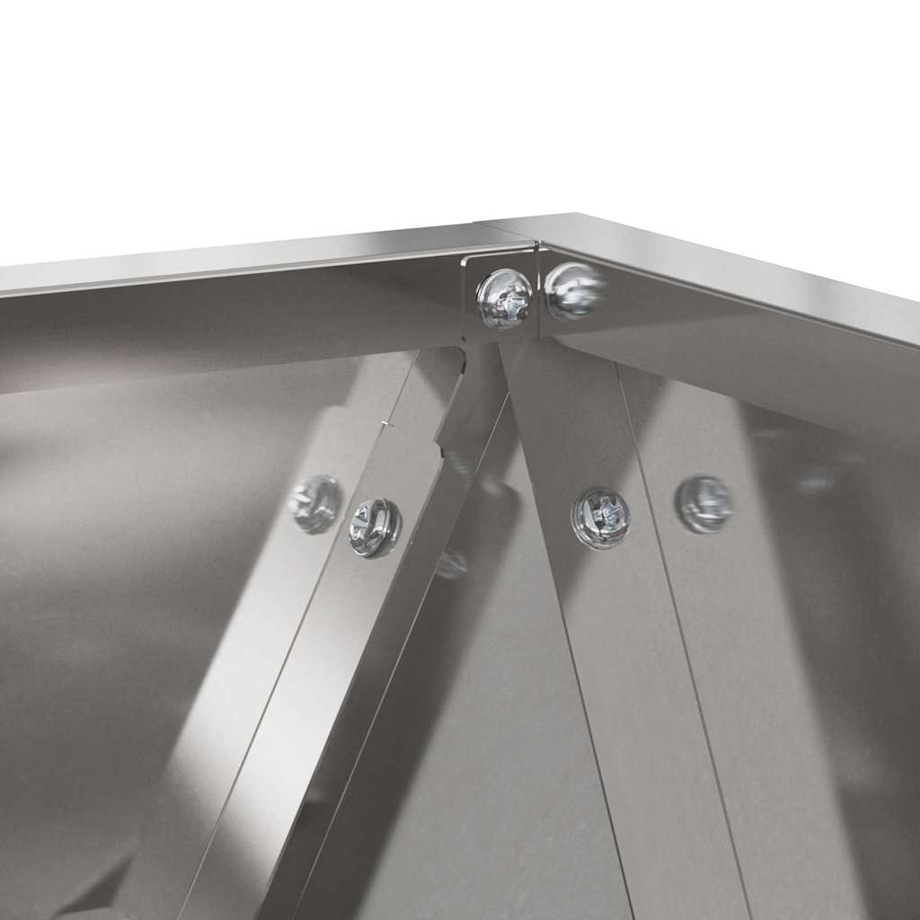 Plantekasse 2 pcs Sølv 30 x 30 x 30 cm Rustfrit stål