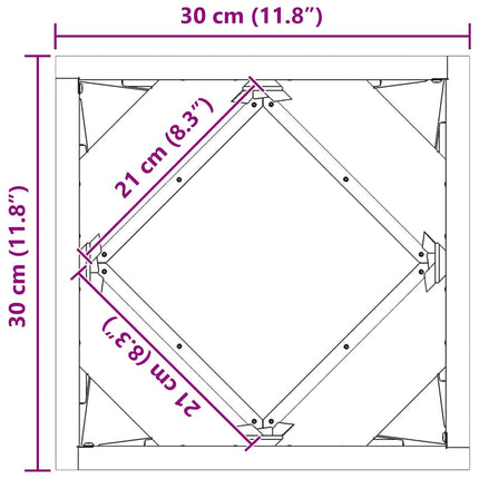 Plantekasse Sølv 30 x 30 x 30 cm Galvaniseret stål