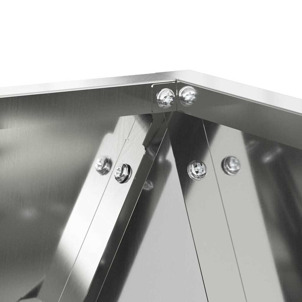 Plantekasse 2 pcs Sølv 30 x 30 x 30 cm Galvaniseret stål