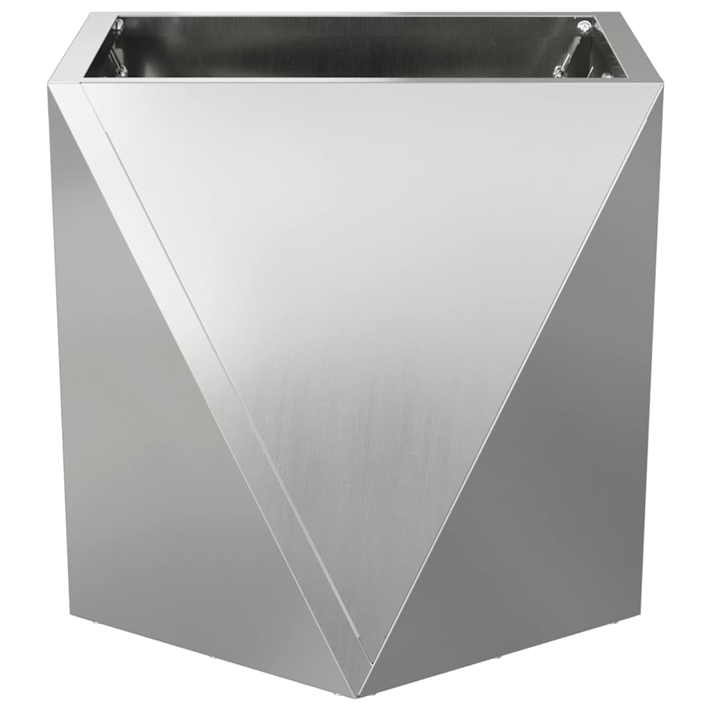 Plantekasse 2 pcs Sølv 30 x 30 x 30 cm Galvaniseret stål