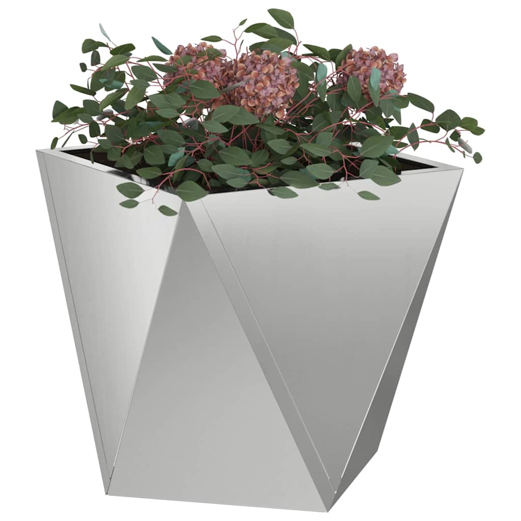 Plantekasse 2 pcs Sølv 30 x 30 x 30 cm Galvaniseret stål