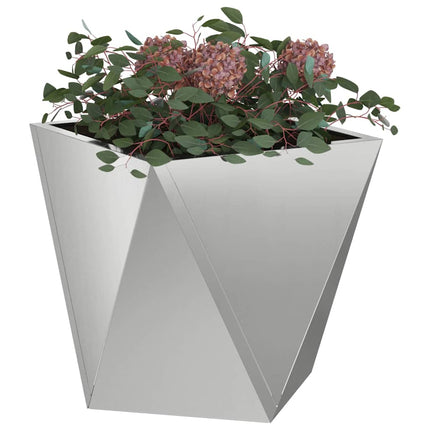 Plantekasse 2 stk. Sølv 30 x 30 x 30 cm Galvaniseret stål