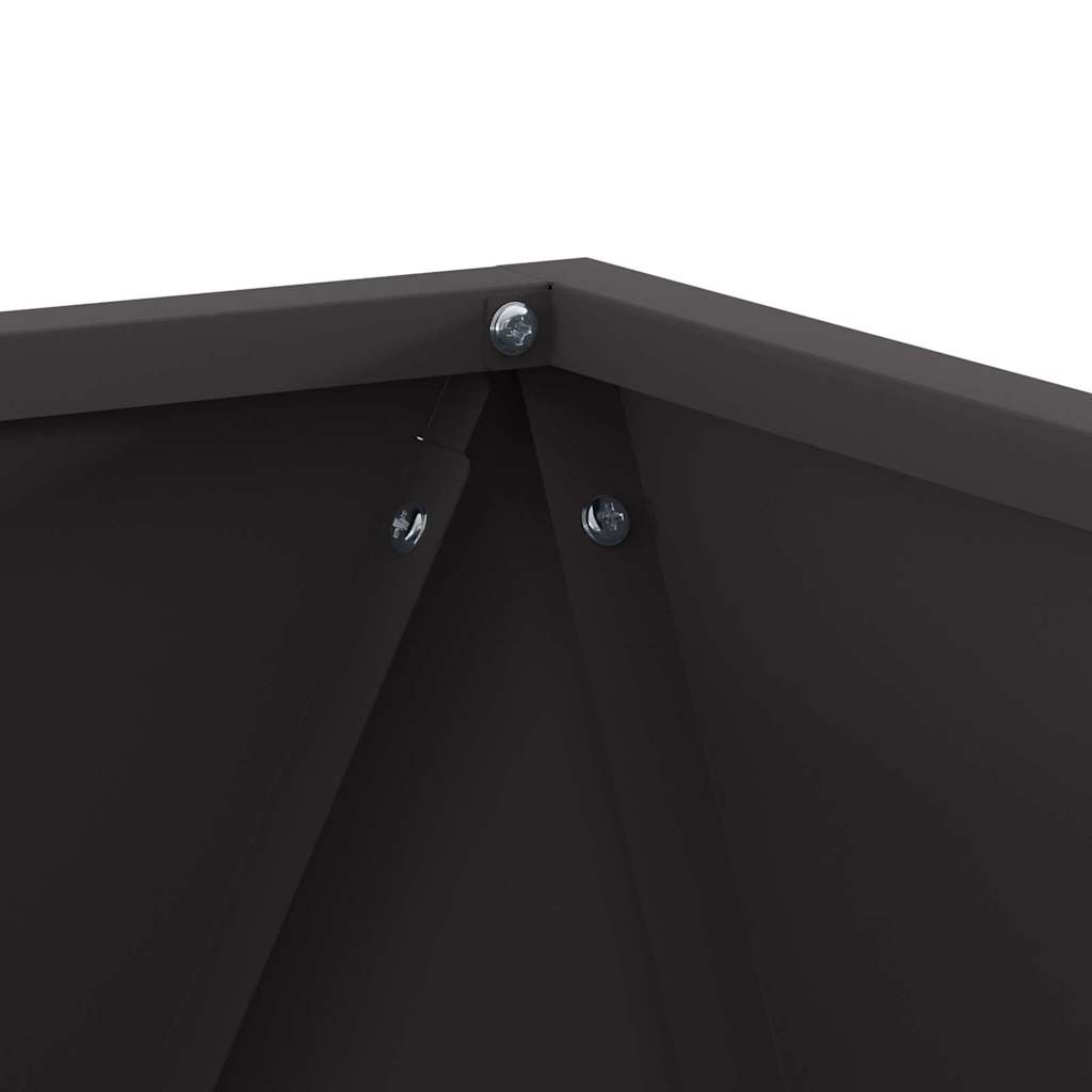 Plantekasse 2 pcs Sort 40 x 40 x 40 cm Stål