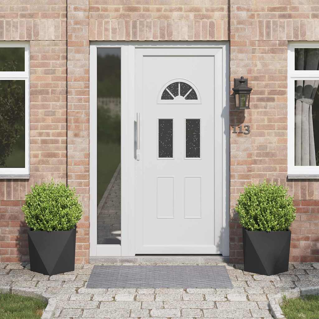 Plantekasse 2 pcs Sort 40 x 40 x 40 cm Stål