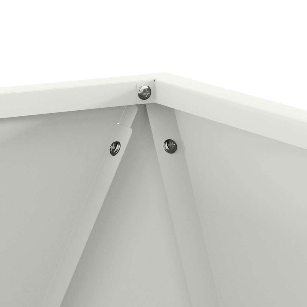 Plantekasse Hvid 40 x 40 x 40 cm Stål