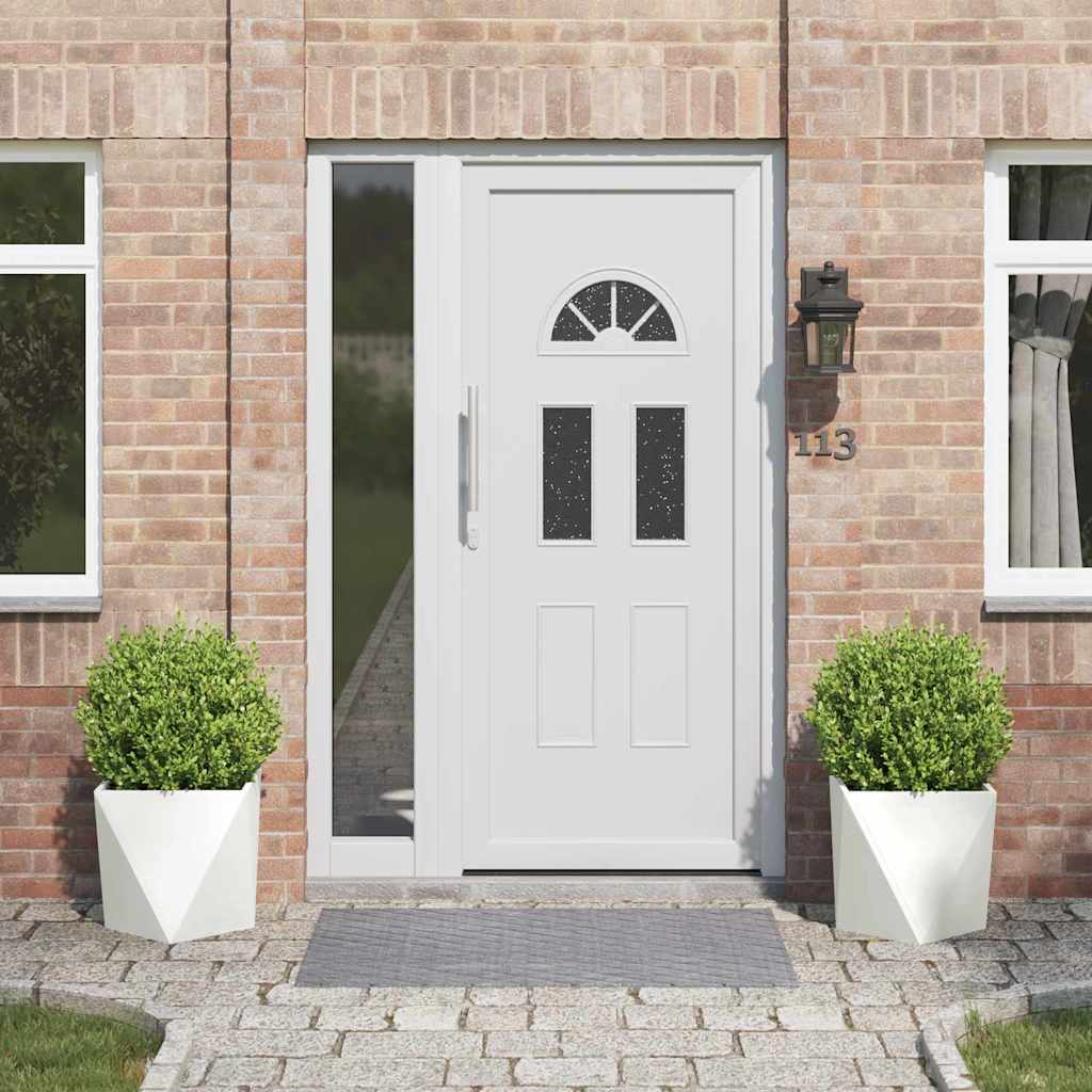 Plantekasse 2 pcs Hvid 40 x 40 x 40 cm Stål