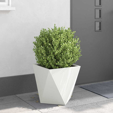 Plantekasse 2 pcs Hvid 40 x 40 x 40 cm Stål