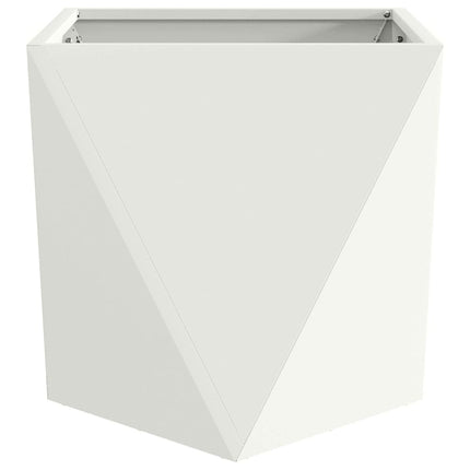 Plantekasse 2 pcs Hvid 40 x 40 x 40 cm Stål