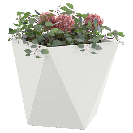 Plantekasse 2 pcs Hvid 40 x 40 x 40 cm Stål