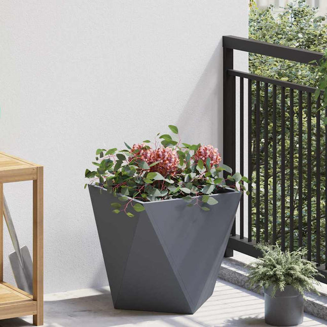 Plantekasse Antracit 40 x 40 x 40 cm Stål