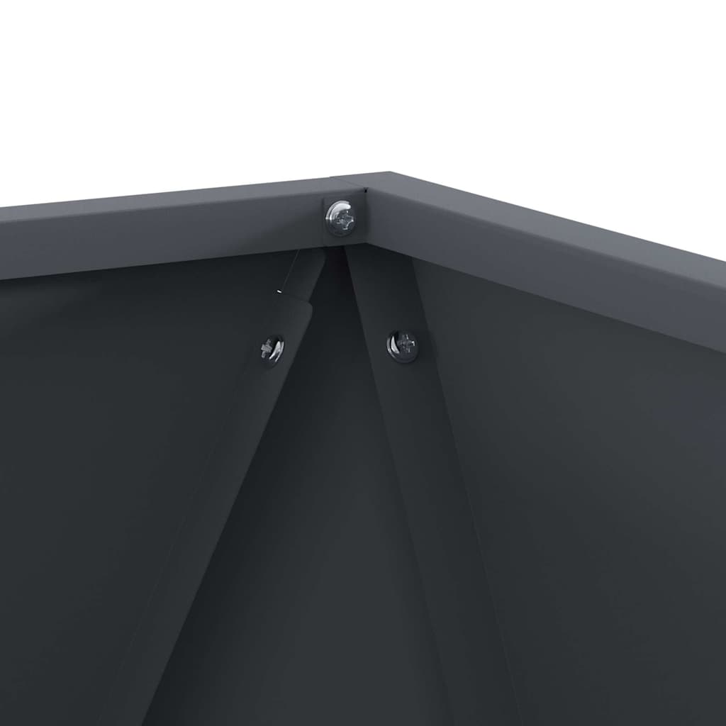 Plantekasse 2 pcs Antracit 40 x 40 x 40 cm Stål