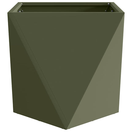 Plantekasse Oliven grøn 40 x 40 x 40 cm Stål
