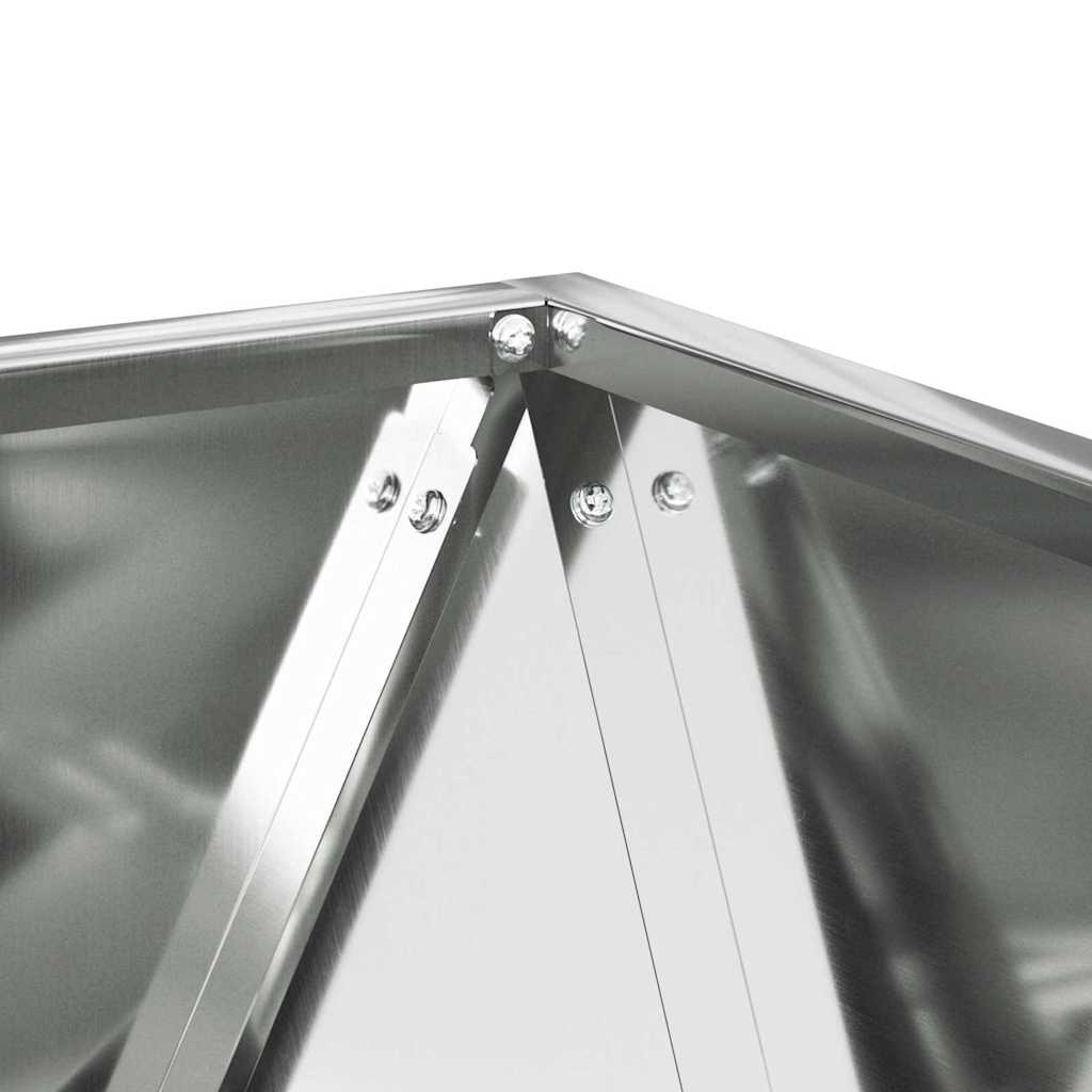 Plantekasse Sølv 40 x 40 x 40 cm Galvaniseret stål