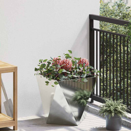 Plantekasse Sølv 40 x 40 x 40 cm Galvaniseret stål