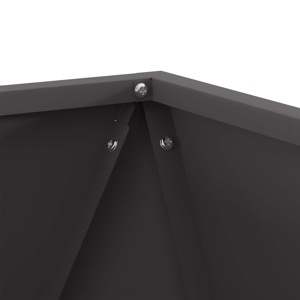 Plantekasse Sort 50 x 50 x 50 cm Stål