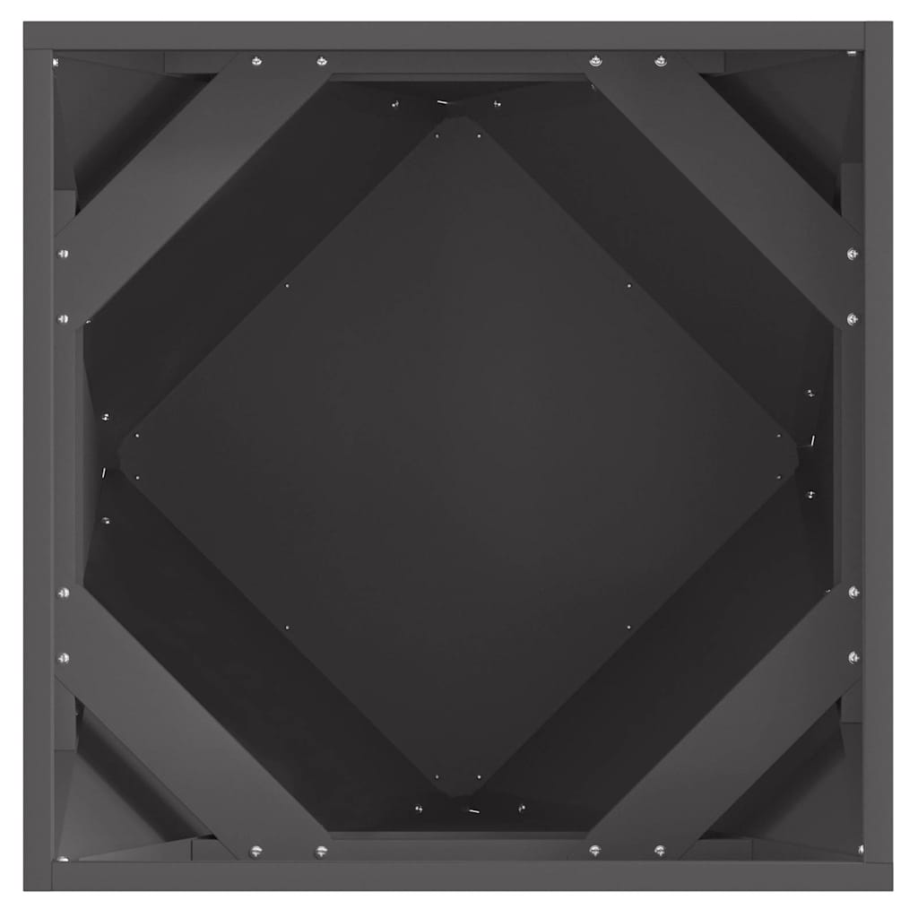 Plantekasse Sort 50 x 50 x 50 cm Stål