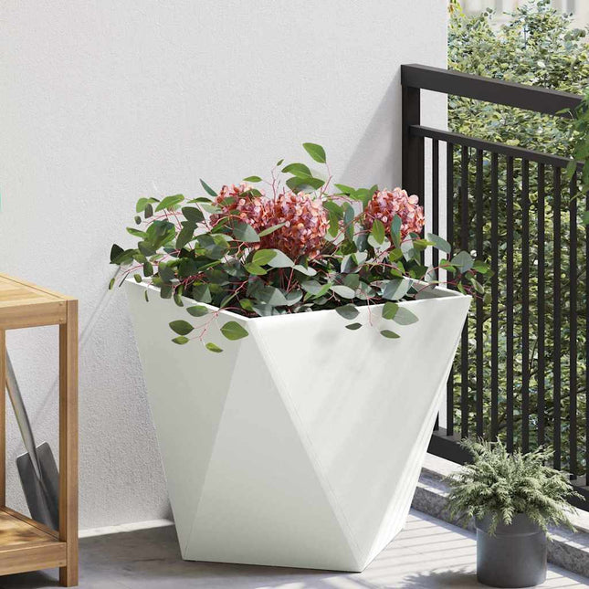 Plantekasse Hvid 50 x 50 x 50 cm Stål