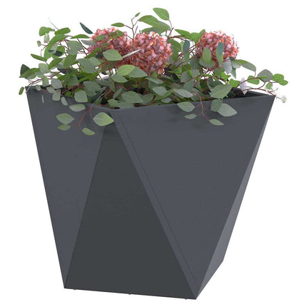 Plantekasse 2 stk. Antracit 50 x 50 x 50 cm Stål