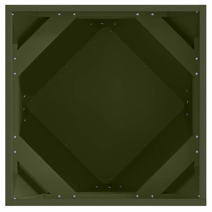 Plantekasse Oliven grøn 50 x 50 x 50 cm Stål