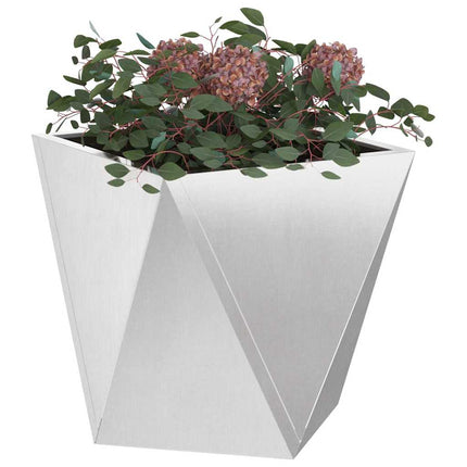 Plantekasse 2 stk. Sølv 50 x 50 x 50 cm Rustfrit stål