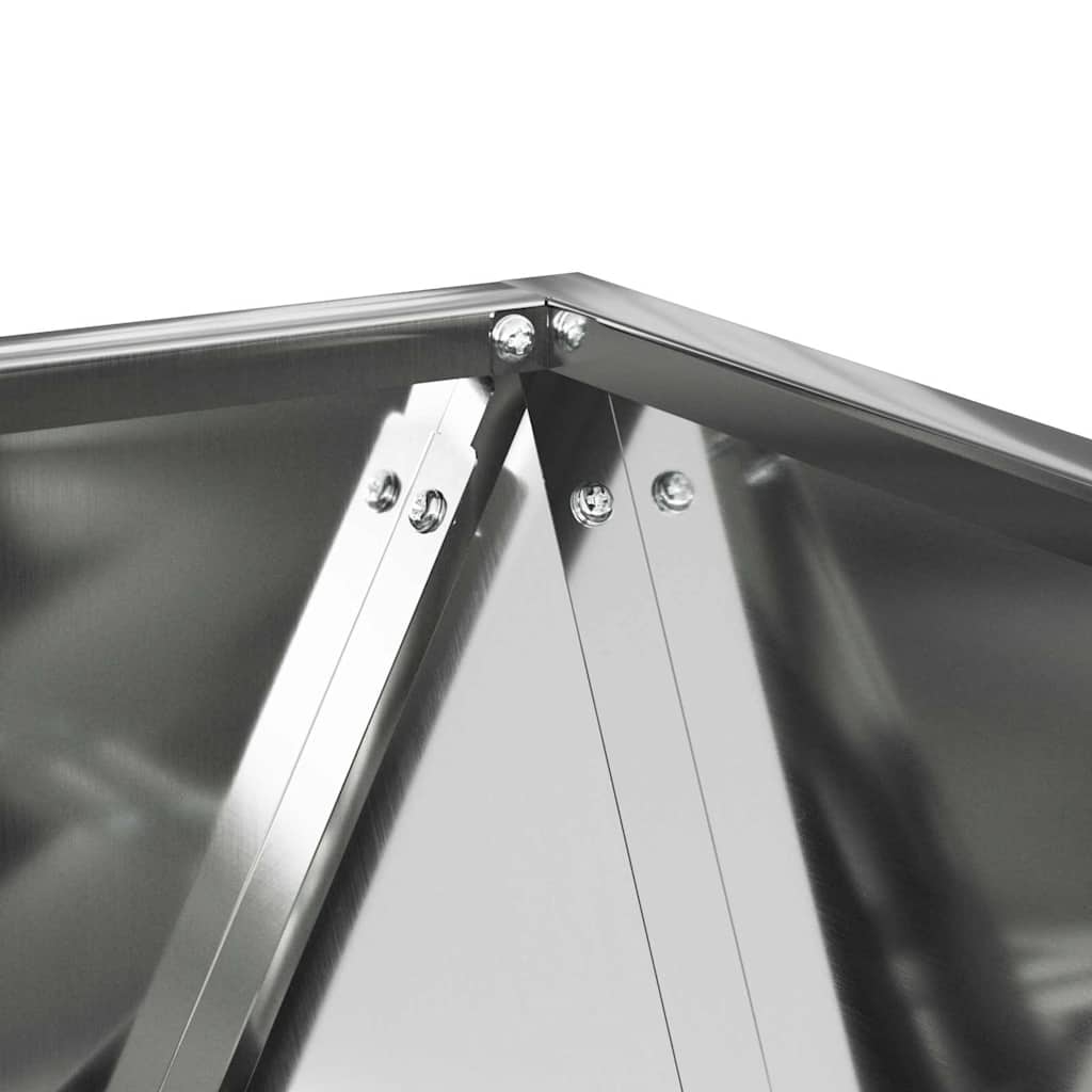 Plantekasse 2 pcs Sølv 50 x 50 x 50 cm Galvaniseret stål