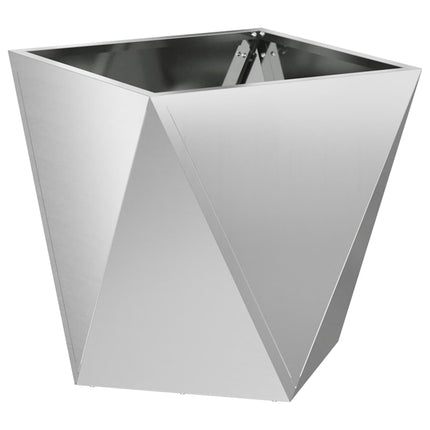 Plantekasse 2 stk. Sølv 50 x 50 x 50 cm Galvaniseret stål