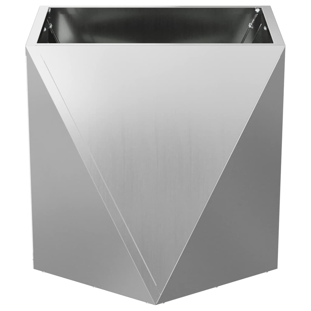 Plantekasse 2 pcs Sølv 50 x 50 x 50 cm Galvaniseret stål