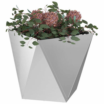 Plantekasse 2 stk. Sølv 50 x 50 x 50 cm Galvaniseret stål
