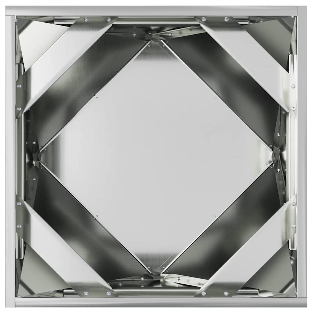 Plantekasse 2 pcs Sølv 50 x 50 x 50 cm Galvaniseret stål