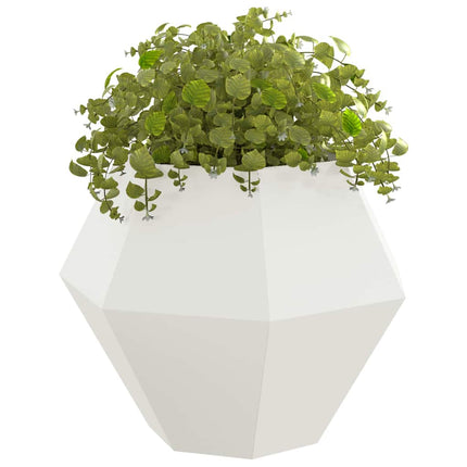 Plantekasse 2 stk. Hvid 100 x 100 x 80 cm Stål