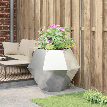 Plantekasse Sølv 100 x 100 x 80 cm Rustfrit stål