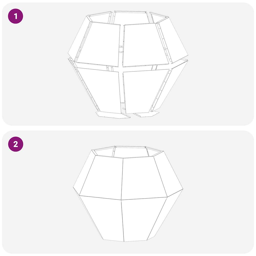 Plantekasse Rusten 100 x 100 x 80 cm Cortenstål