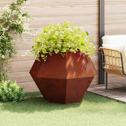 Plantekasse Rusten 100 x 100 x 80 cm Cortenstål