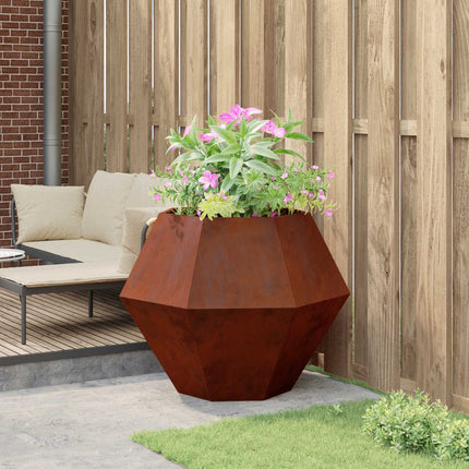 Plantekasse Rusten 100 x 100 x 80 cm Cortenstål
