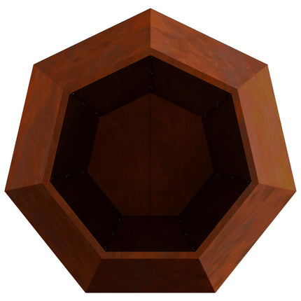 Plantekasse 2 stk. Rusten 100 x 100 x 80 cm Cortenstål