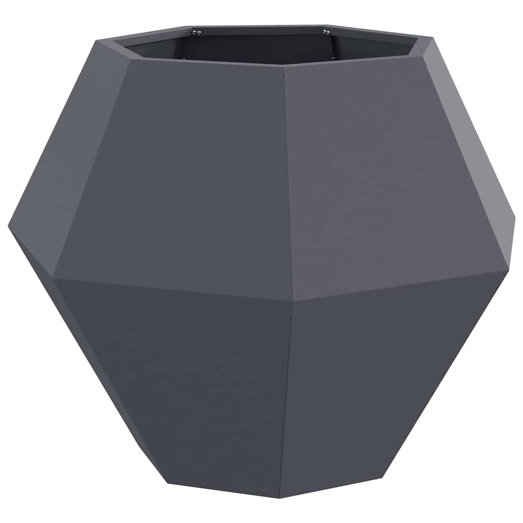 Plantekasse 2 pcs Antracit 75 x 75 x 60 cm Stål