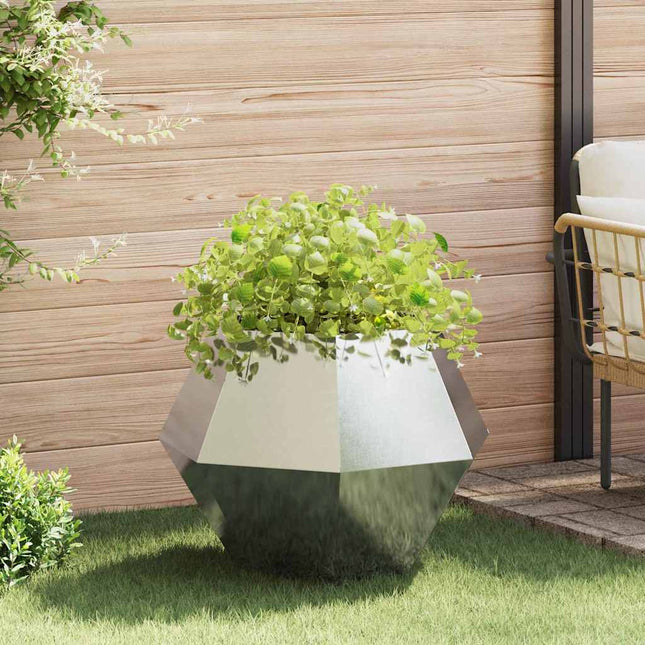 Plantekasse Sølv 75 x 75 x 60 cm Rustfrit stål