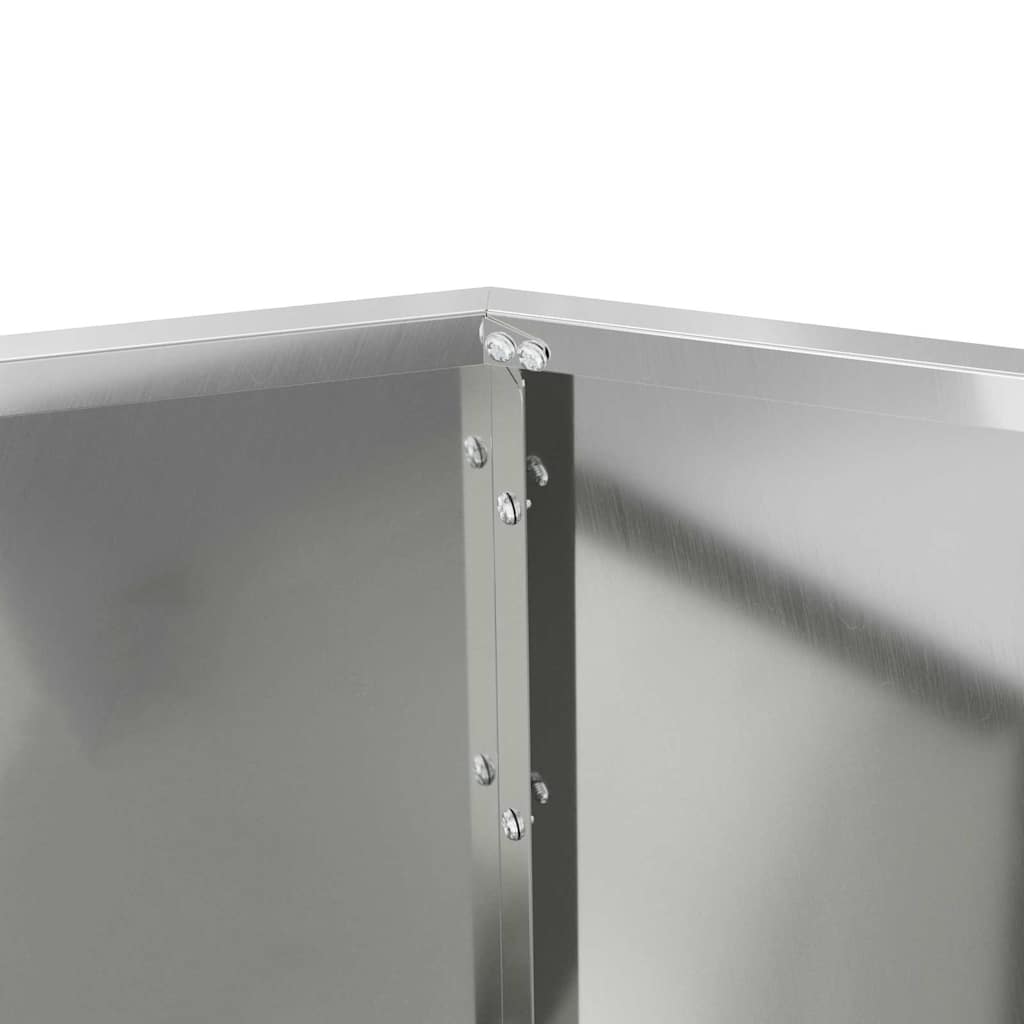 Plantekasse 2 pcs Sølv 75 x 75 x 60 cm Galvaniseret stål