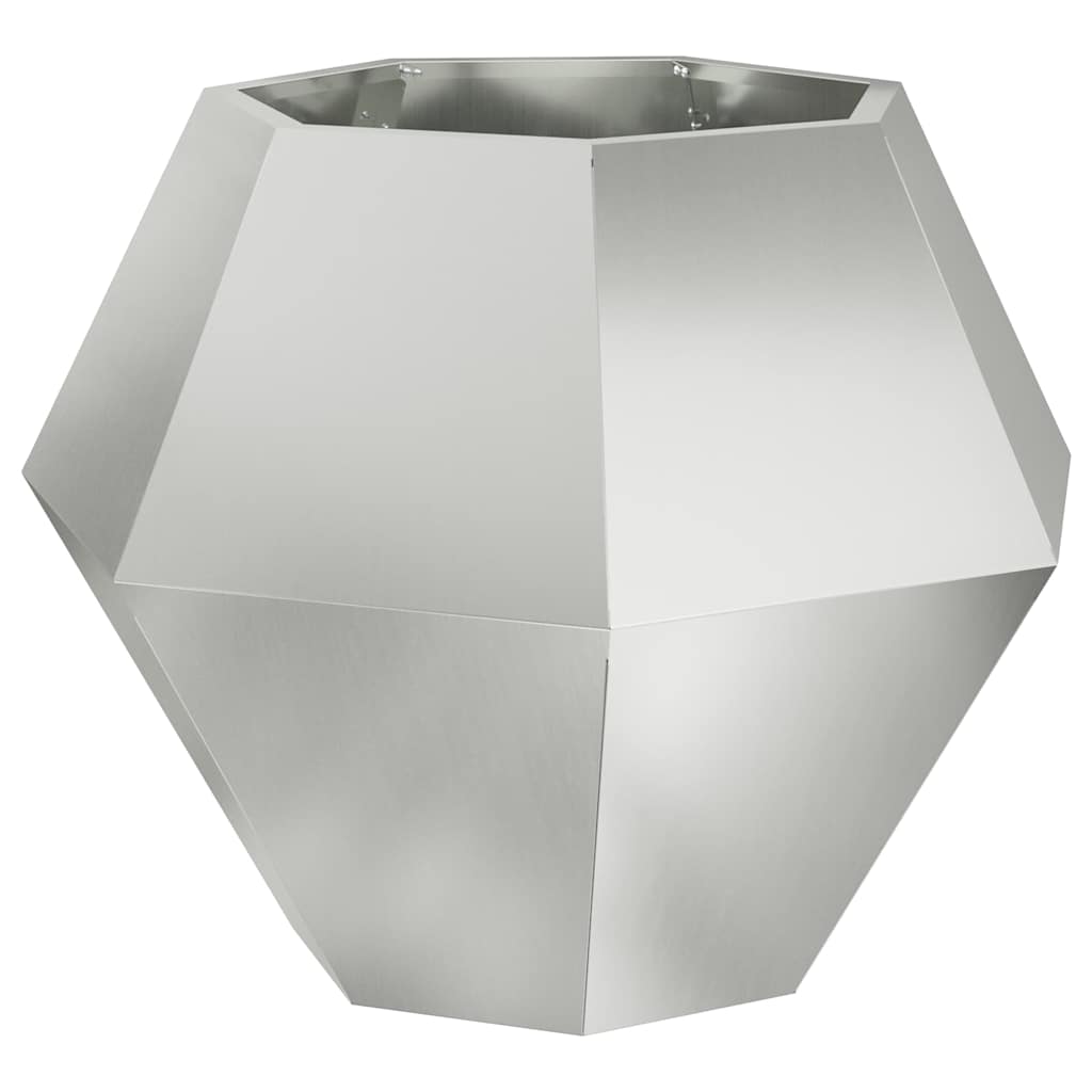 Plantekasse 2 pcs Sølv 75 x 75 x 60 cm Galvaniseret stål