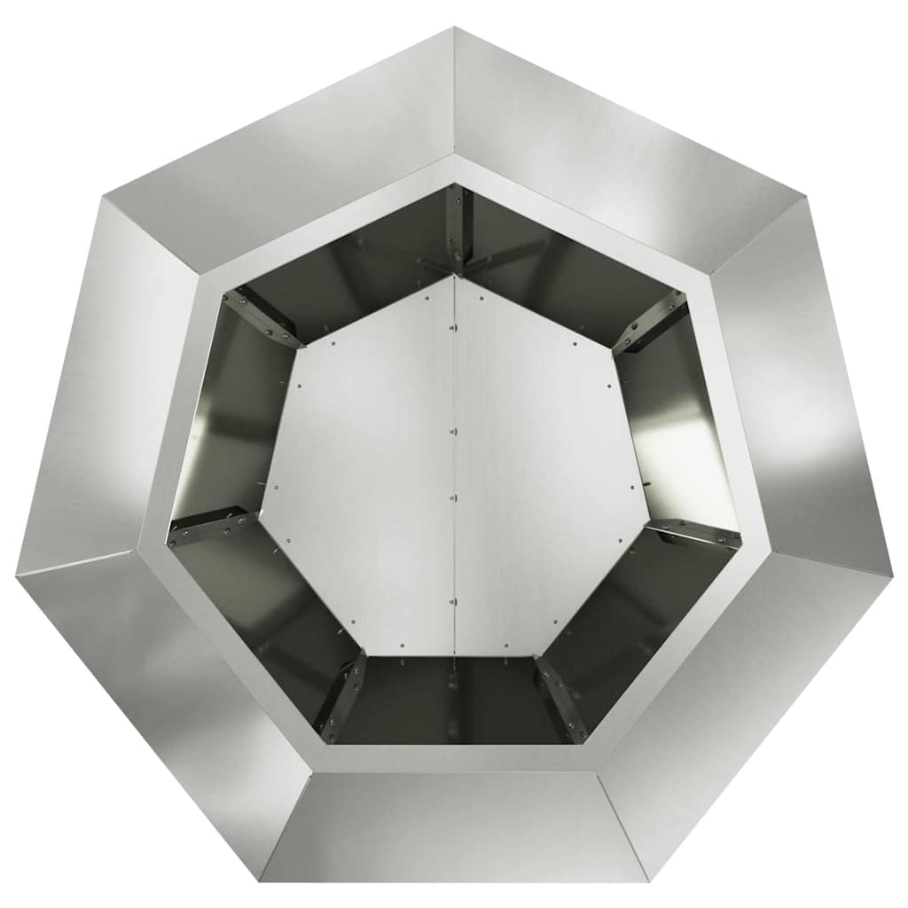 Plantekasse 2 pcs Sølv 75 x 75 x 60 cm Galvaniseret stål