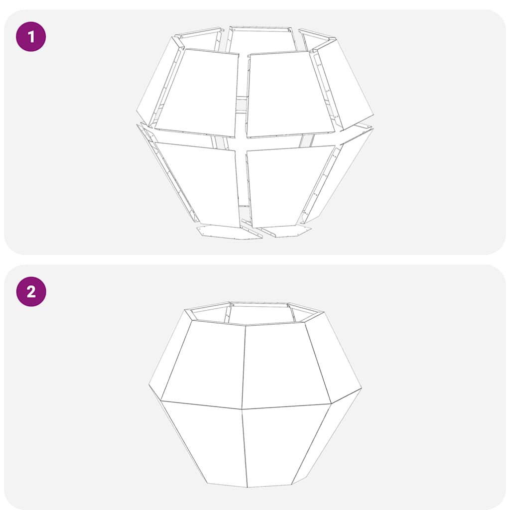 Plantekasse Rusten 75 x 75 x 60 cm Cortenstål