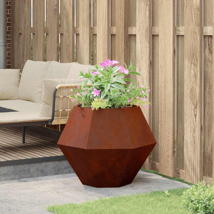 Plantekasse Rusten 75 x 75 x 60 cm Cortenstål