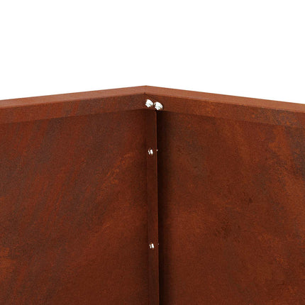 Plantekasse 2 stk. Rusten 75 x 75 x 60 cm Cortenstål