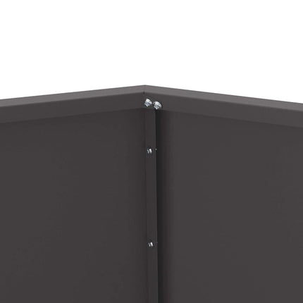 Plantekasse 2 pcs Sort 50 x 50 x 40 cm Stål