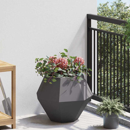 Plantekasse 2 pcs Sort 50 x 50 x 40 cm Stål
