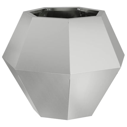 Plantekasse Sølv 50 x 50 x 40 cm Galvaniseret stål