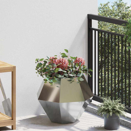 Plantekasse 2 stk. Sølv 50 x 50 x 40 cm Galvaniseret stål