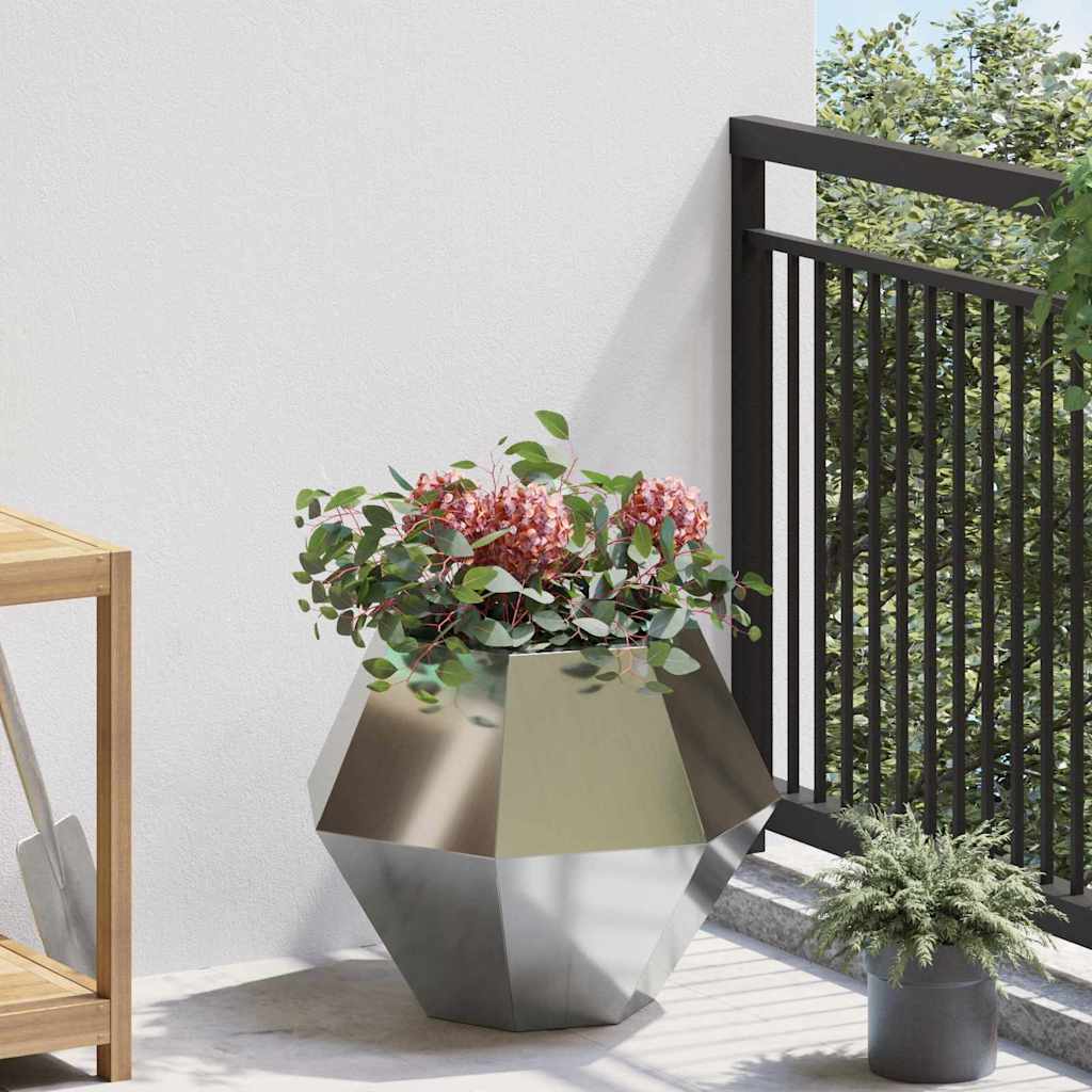 Plantekasse 2 pcs Sølv 50 x 50 x 40 cm Galvaniseret stål