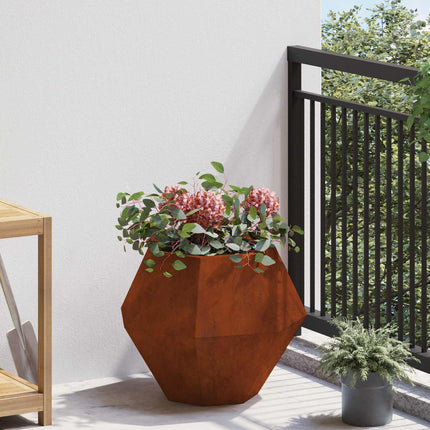 Plantekasse 2 stk. Rusten 50 x 50 x 40 cm Cortenstål